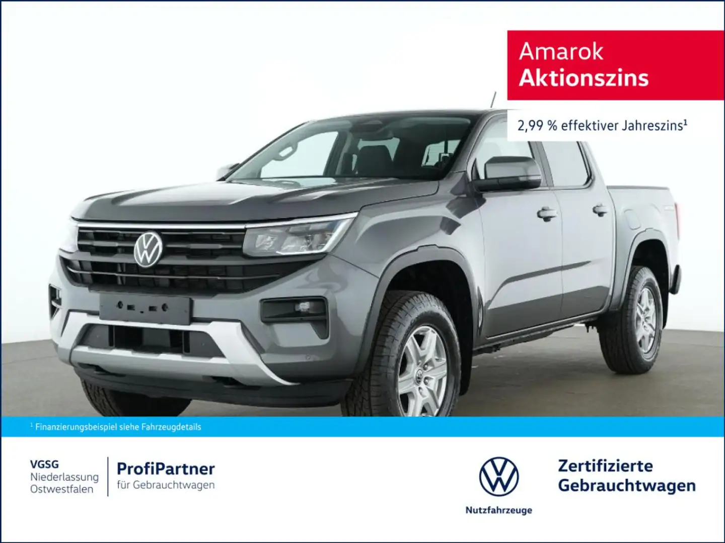 Volkswagen Amarok DC Life 4Motion AHK ACC LED Kamera Klima Grau - 1