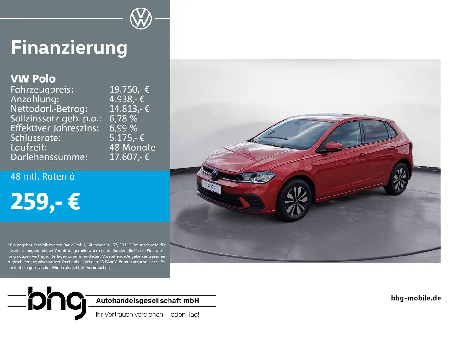 Volkswagen Polo 1.0 TSI OPF DSG Move Rot - 1