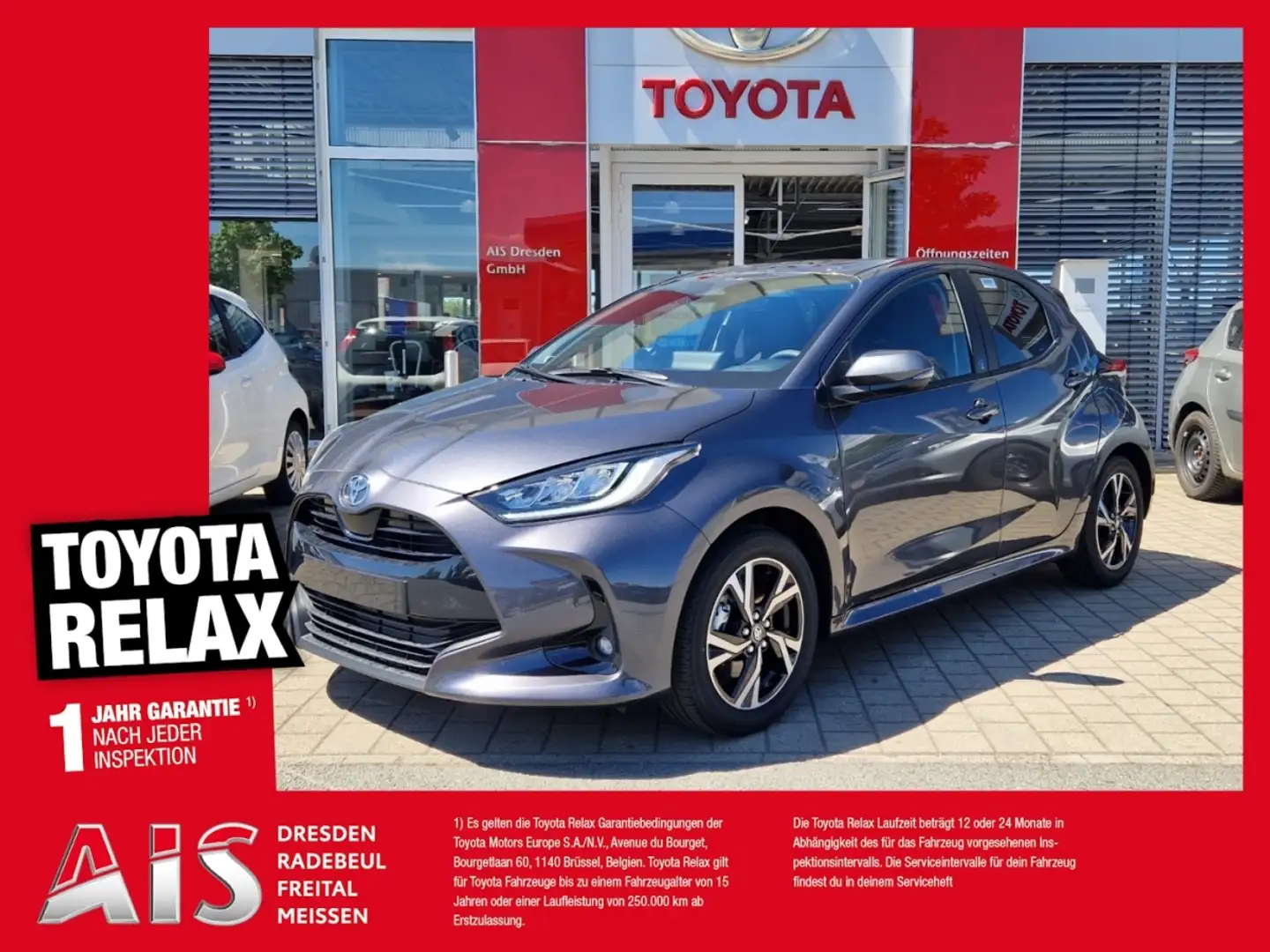 Toyota Yaris 1,5L Hybrid Team D Comfort-Paket Grijs - 1