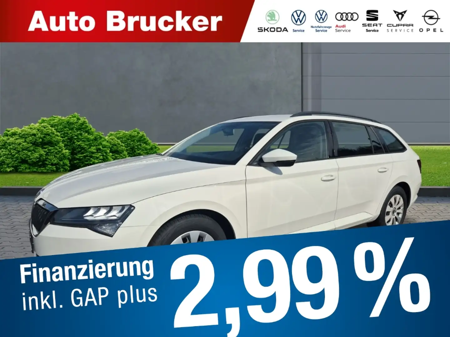 Skoda Superb Combi Active 2.0 TDI+Klimaanlage+Parksensoren+Sitz Weiß - 1