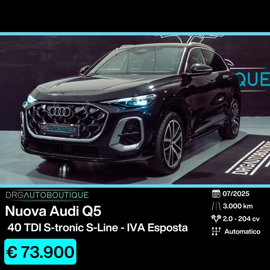 Audi Q5 Q5 40 TDI 204 CV quattro S tronic S line Zwart - 1