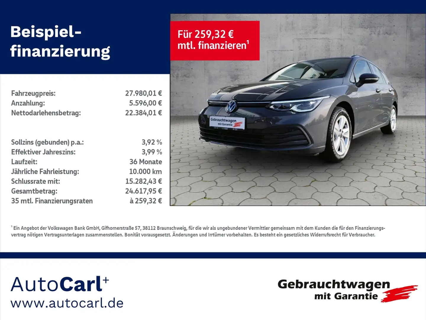 Volkswagen Golf Variant VIII Variant Life 2.0TDI DSG/Navi/L+S/ACC/Massage Gris - 1