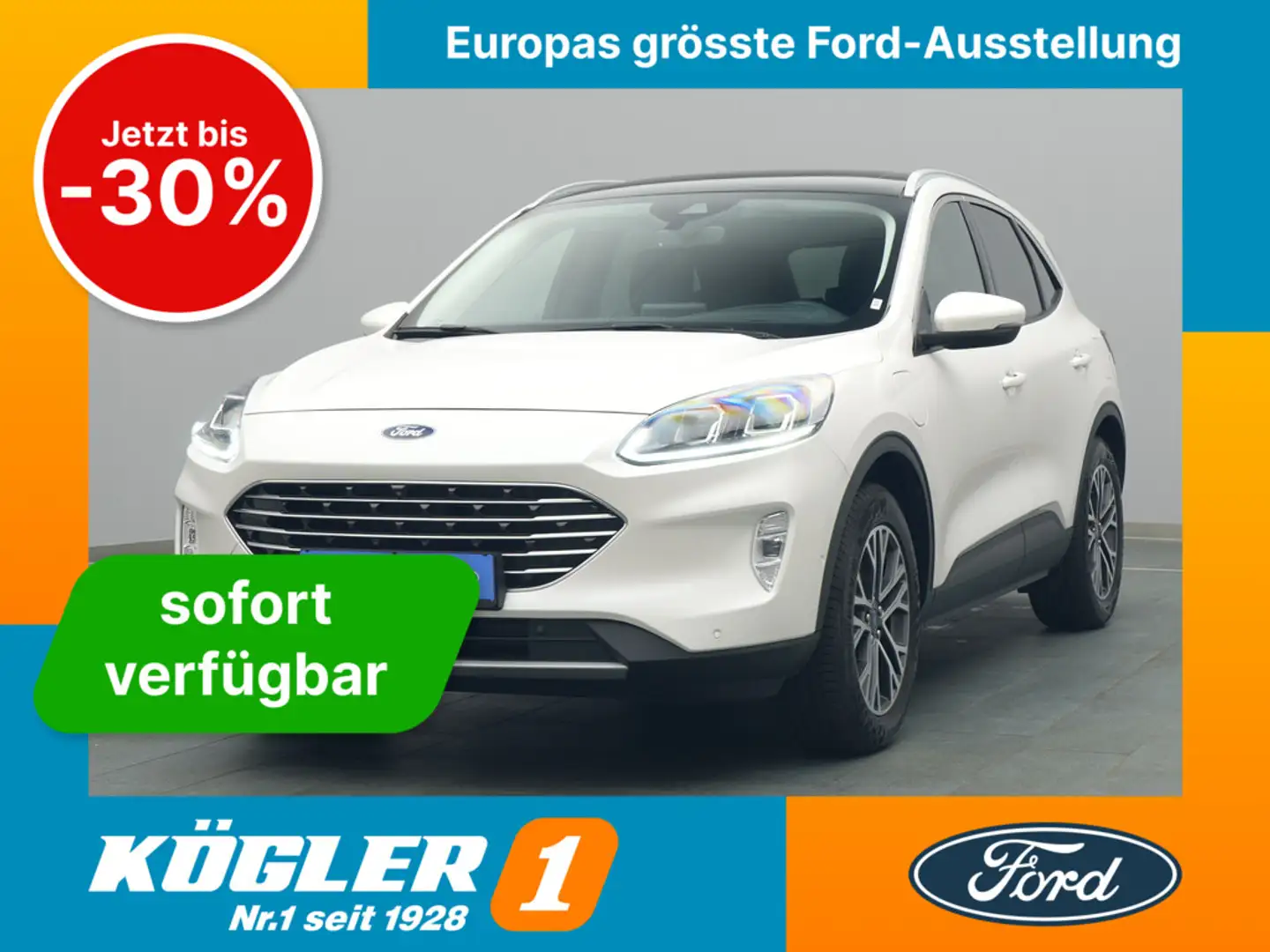 Ford Kuga Titanium X 225PS Plug-in-Hybrid Aut. Weiß - 1