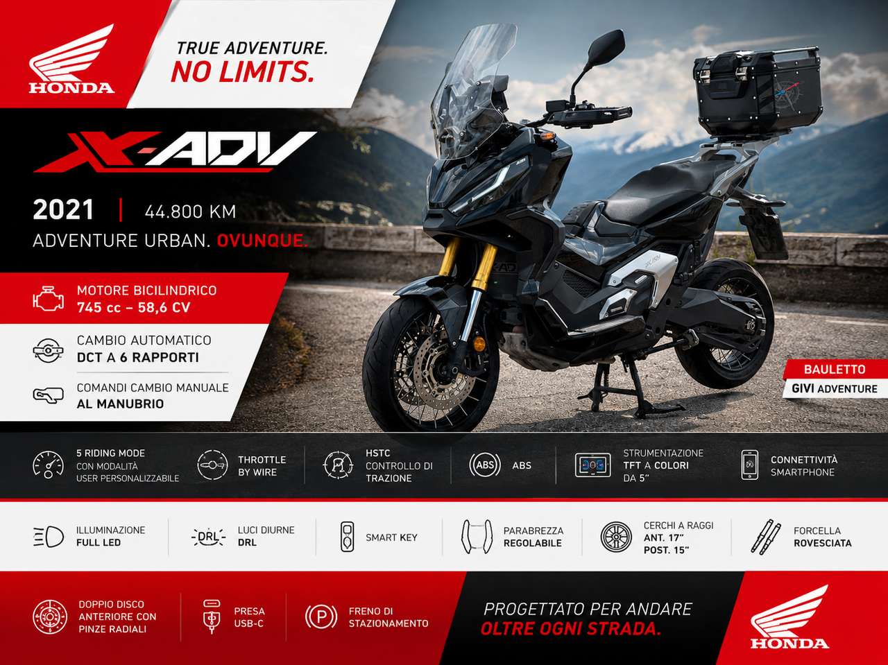 Honda X-ADV DCT Abs my21 Bauletto GIVI