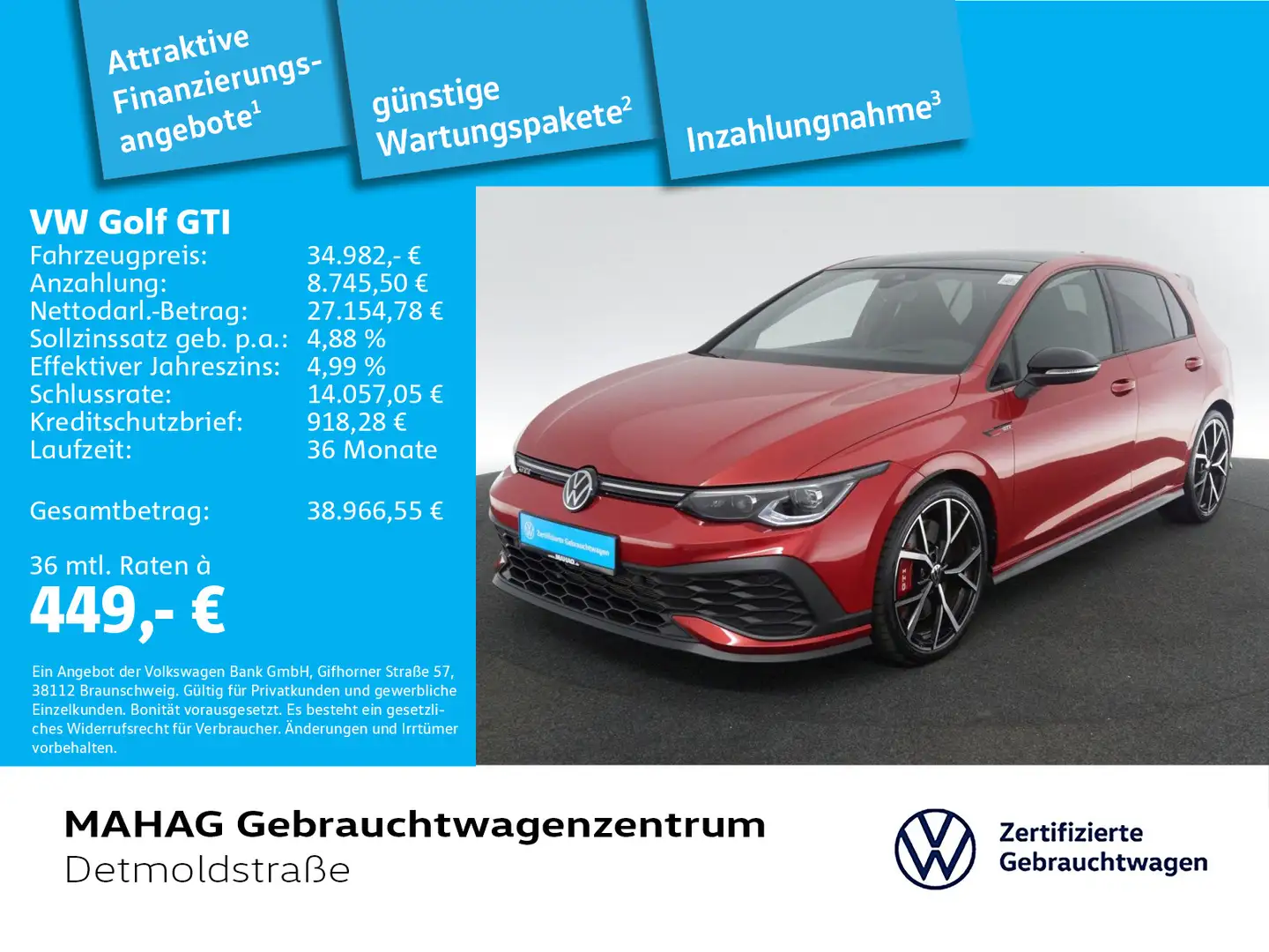 Volkswagen Golf GTI Golf VIII GTI Clubsport 2.0 TSI IQ.Light Pano Na Rot - 1
