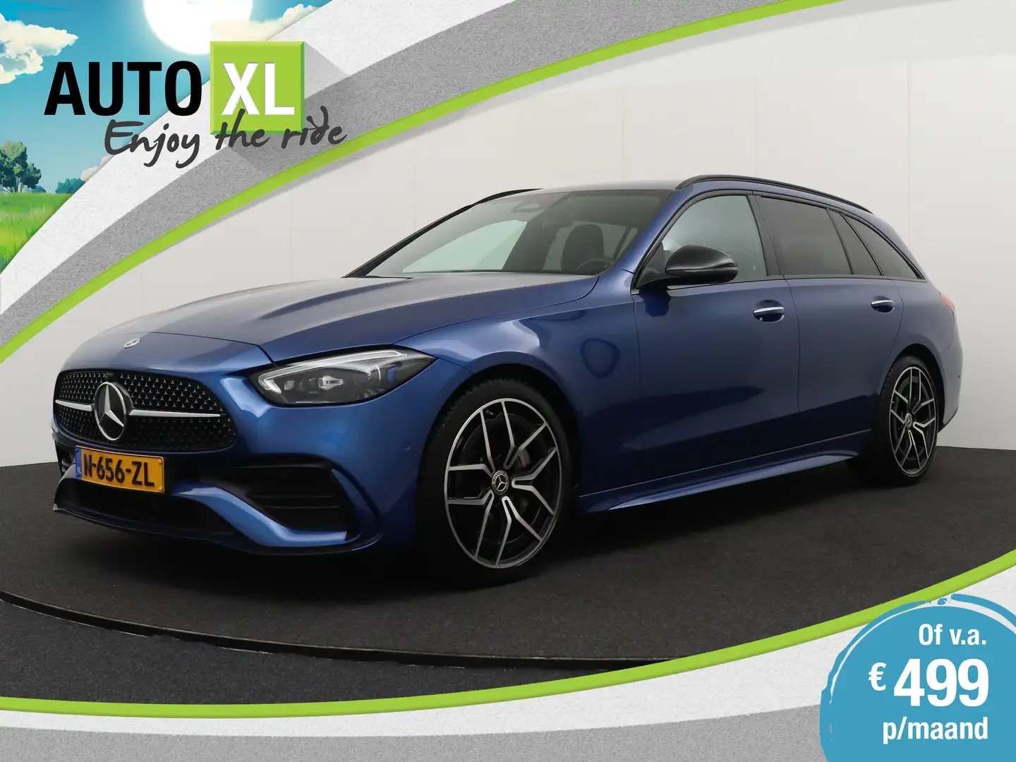Mercedes-Benz C 300 Estate d 266 PK AMG+ Line Memory Adapt. Cruise Car Blauw - 1