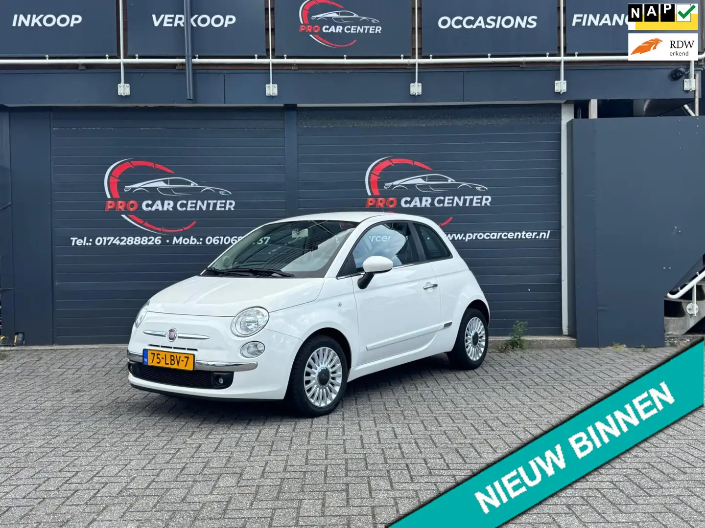 Fiat 500 1.2 Pop AUT|EL.RAMEN|LMV|NAP|APK Wit - 1