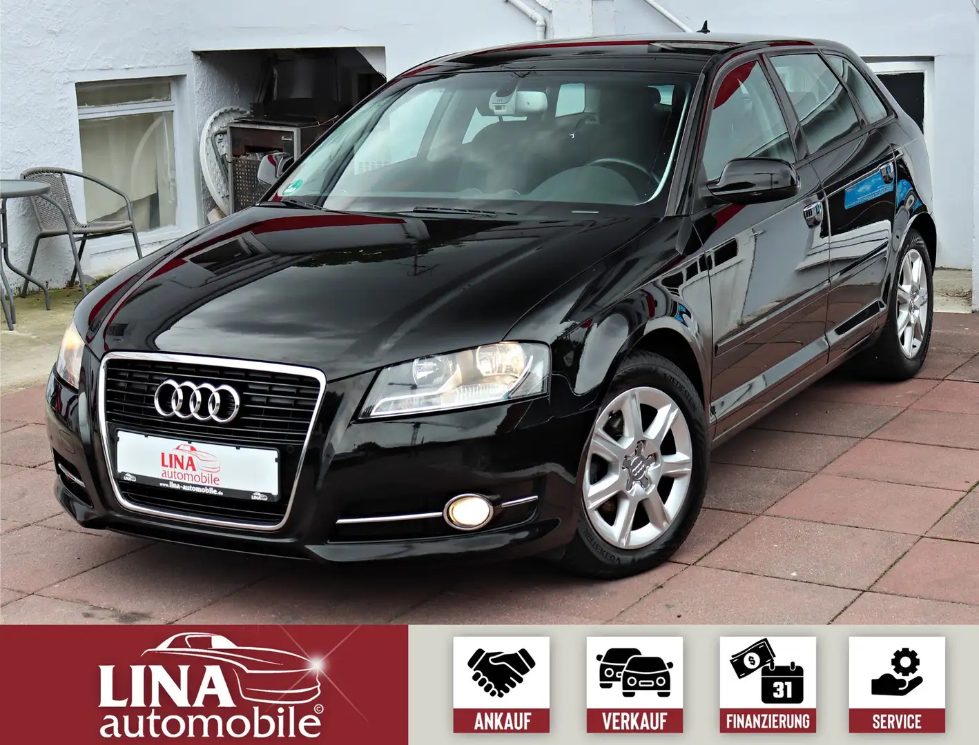 Audi A3 Sportback 1.6 TDI NaviDVD*PDC*2xSHZ*Klimaaut. Nero - 1