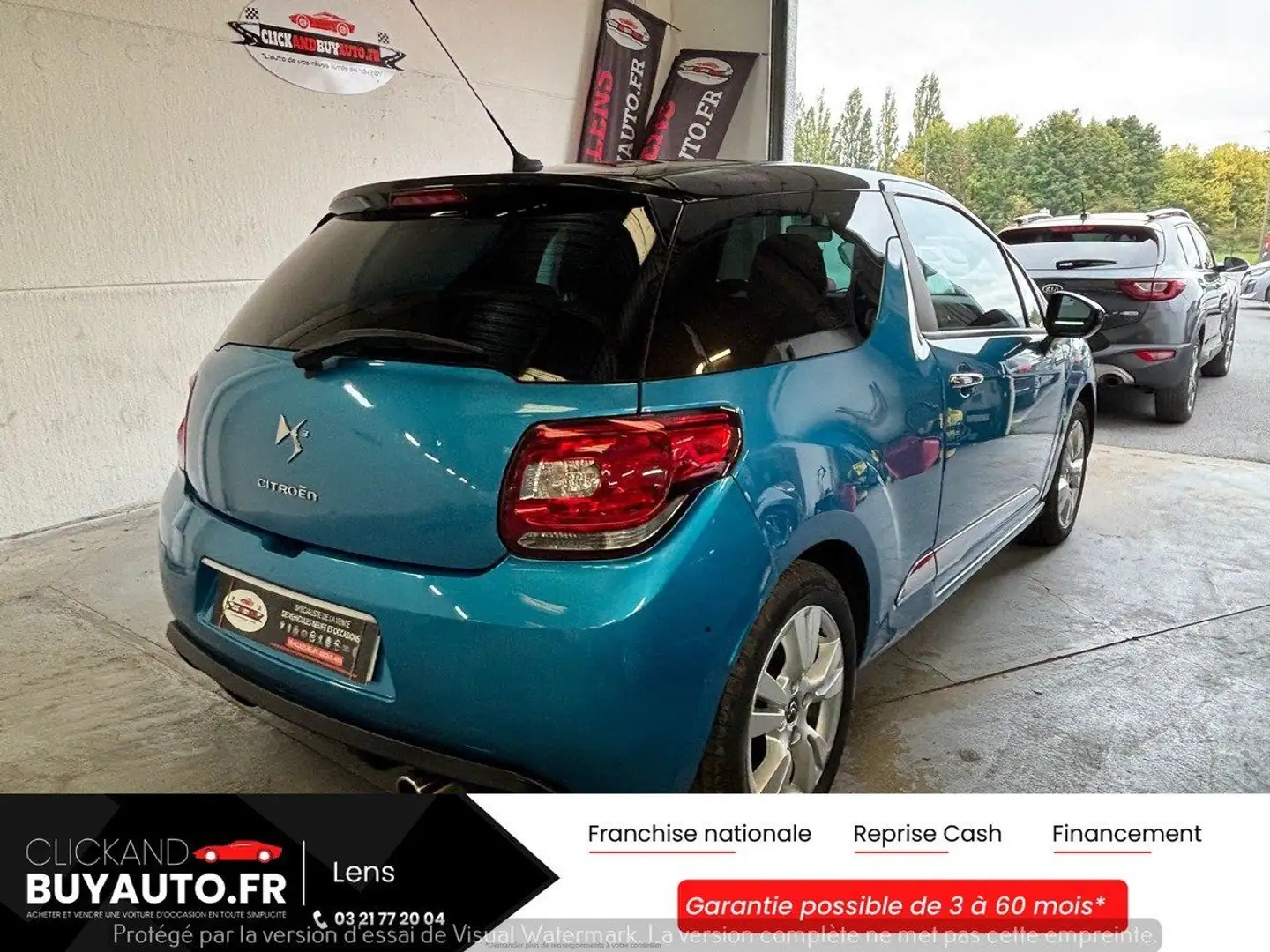 Citroen DS3 1.6VTI 120CHV FINITION SoCHIC // GPS / BTH / ANDROID CARPLAY / CLIM / REGULATEUR Bleu - 2