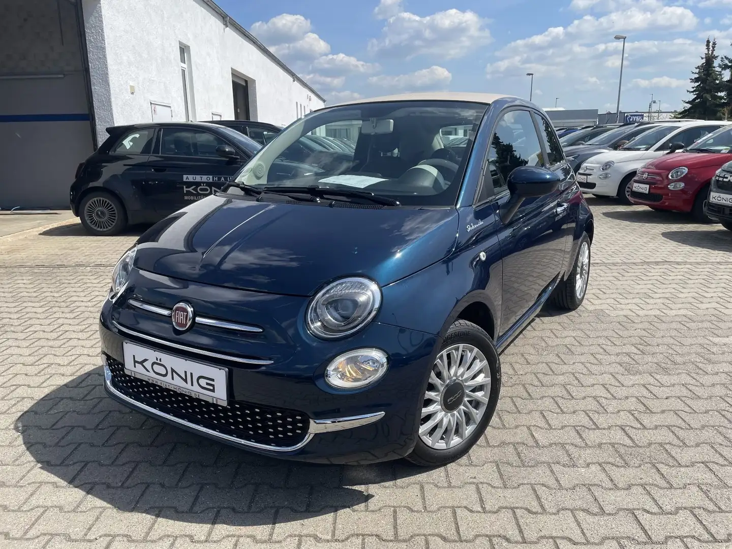Fiat 500C Cabrio Dolcevita Klima*PDC*Carplay Blauw - 1