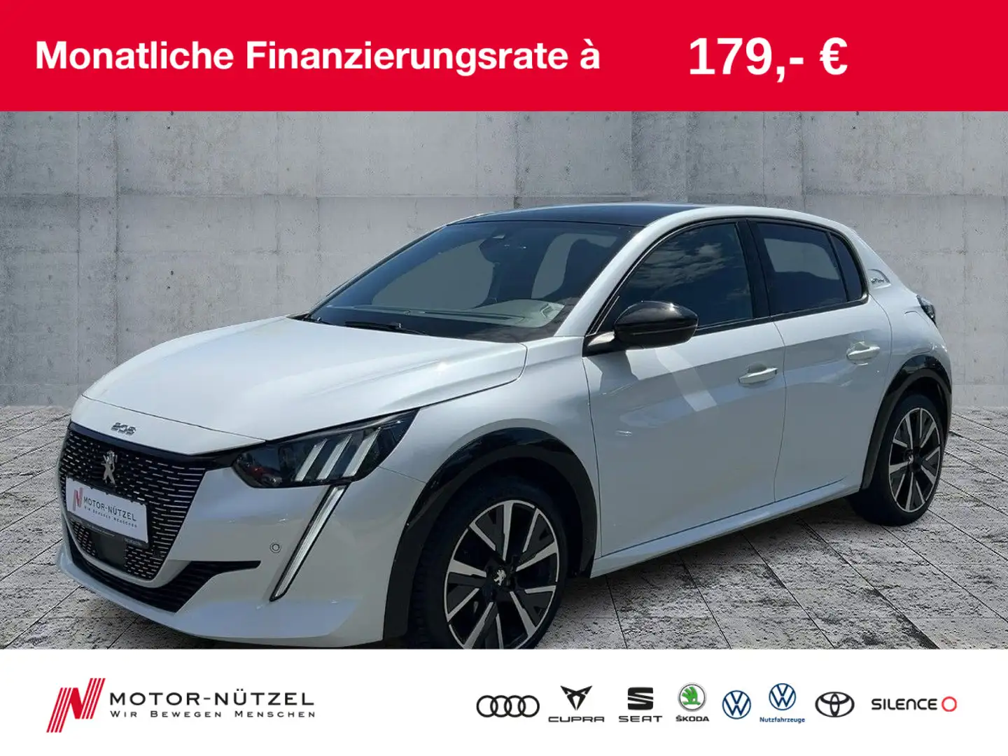 Peugeot 208 PT 100 GT-LINE LED+NAVI+SHZ+RFK+DAB+PANO+17" Weiß - 1