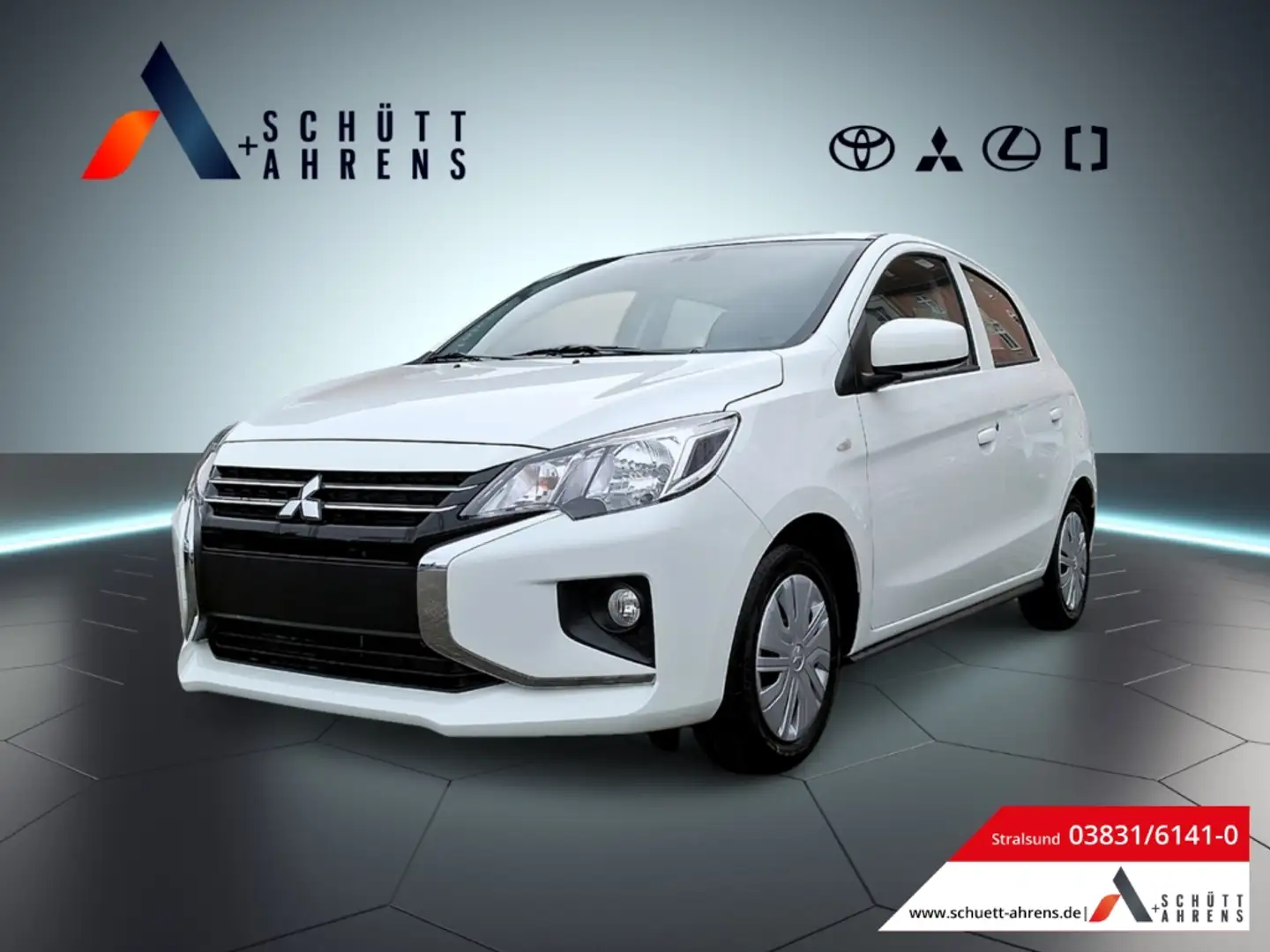 Mitsubishi Space Star Select 1,2 l Klima DAB Regensensor ZV Weiß - 1