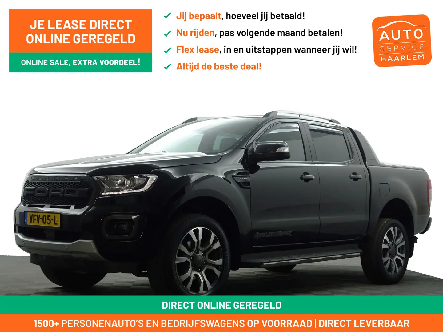 Ford Ranger 2.0 EcoBlue 4X4 Wildtrak Aut- Dubbele Cabine, 5 Pe Zwart - 1