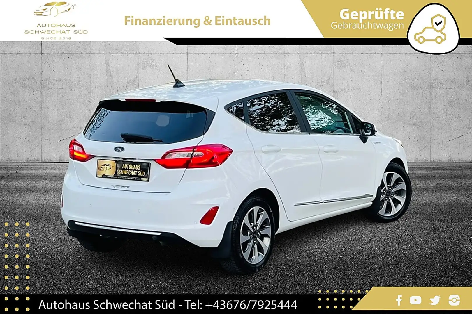 Ford Fiesta Vignale 1,0 EcoBoost Aut. // 1.BESITZ // AUTOMA... Weiß - 2