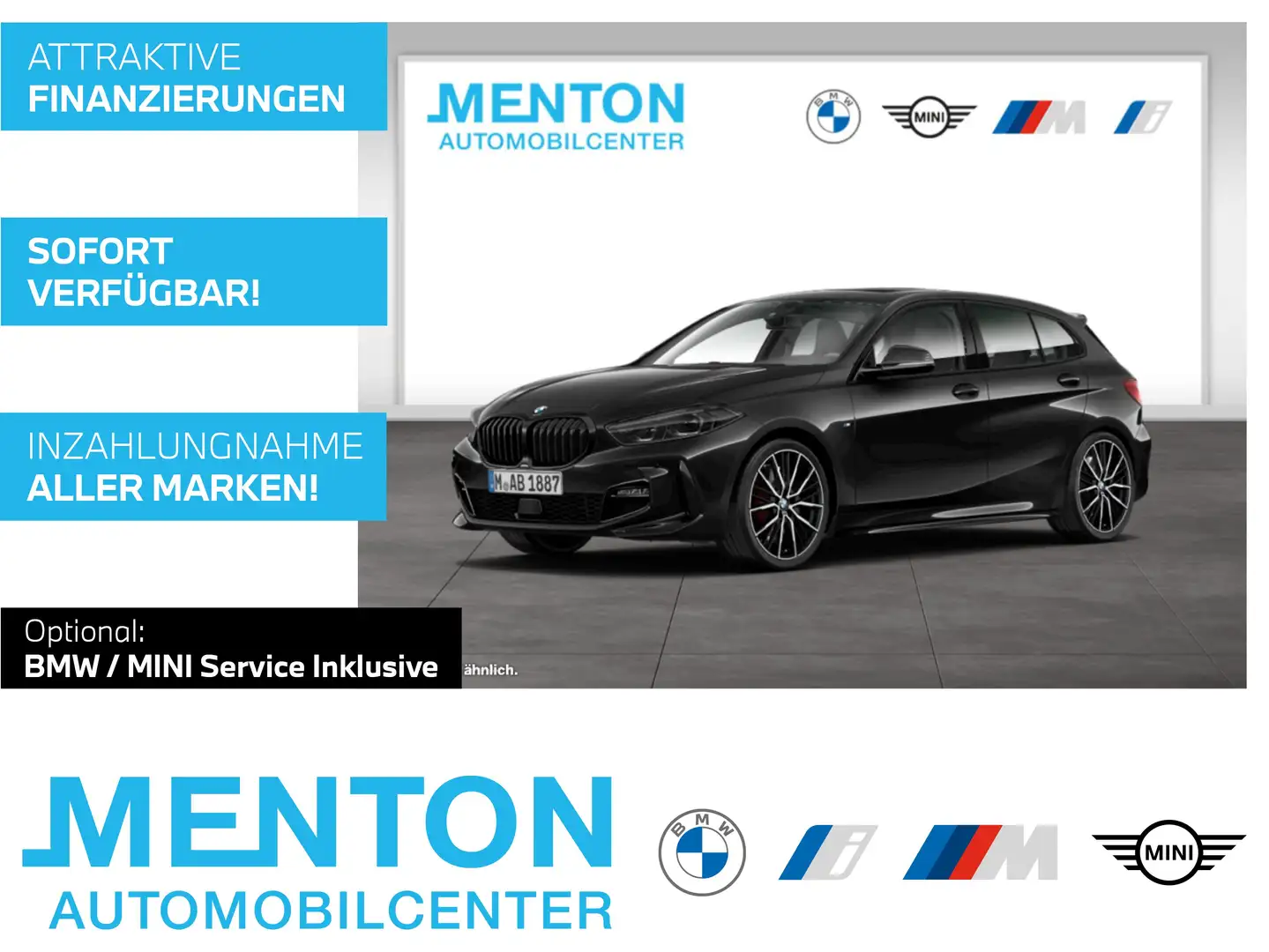BMW 120 i (ab 2020) Sportpaket HK HiFi DAB LED WLAN Schwarz - 1