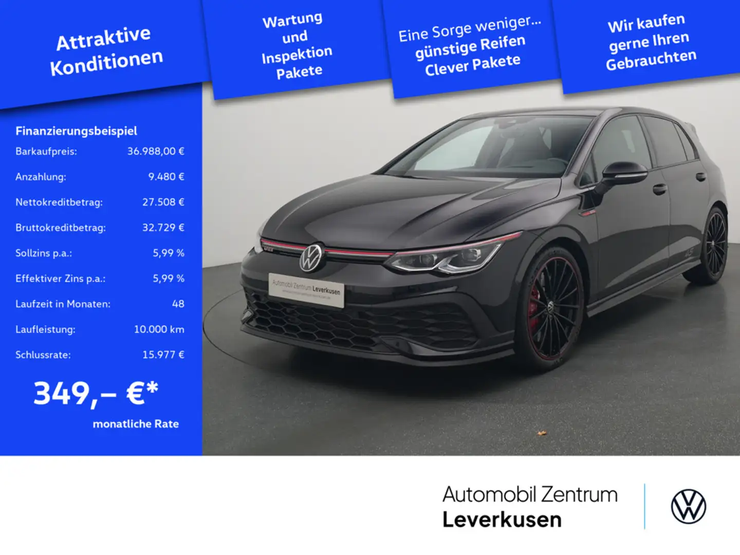 Volkswagen Golf VIII GTI Clubsport 45 MATRIX PANO HUD KA Schwarz - 1