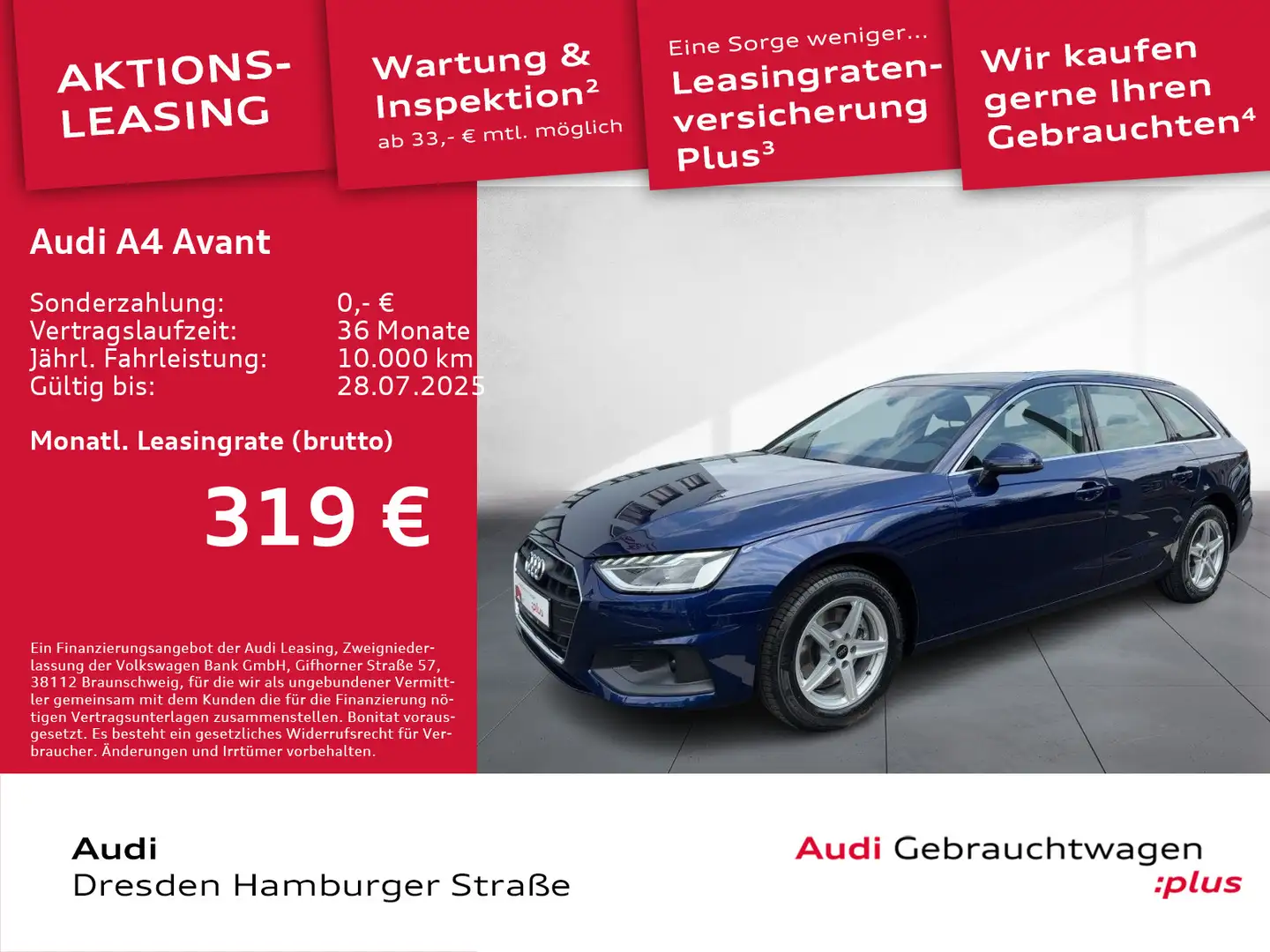 Audi A4 35 TDI LED Navi S tronic Blau - 1