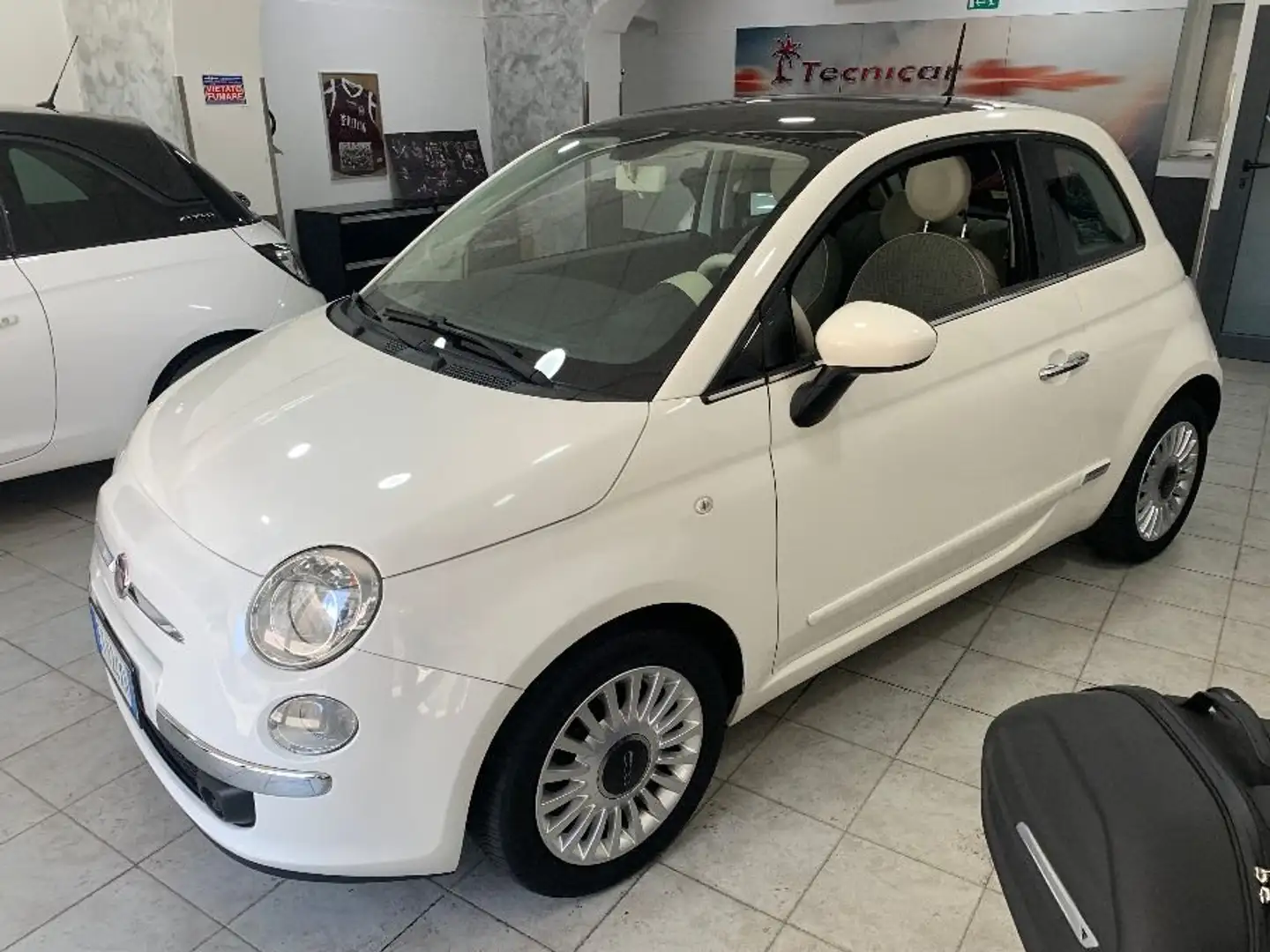 Fiat 500 500 1.2 Lounge 69cv - OK NEOPATENTATI Weiß - 1