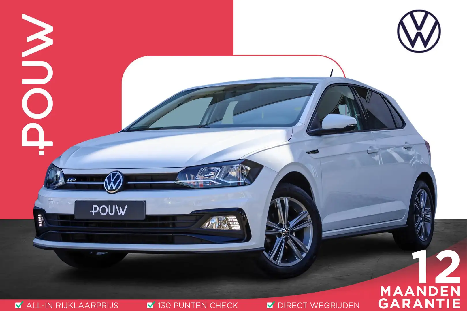 Volkswagen Polo 1.0 TSI 95pk R-Line Edition | Achteruitrijcamera | Wit - 1