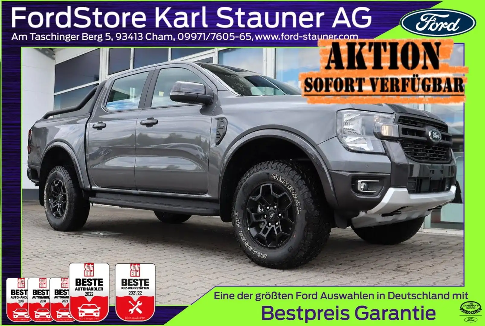Ford Ranger Tremor DOKA EcoBlue 3,99% FIN* AHK Сірий - 1