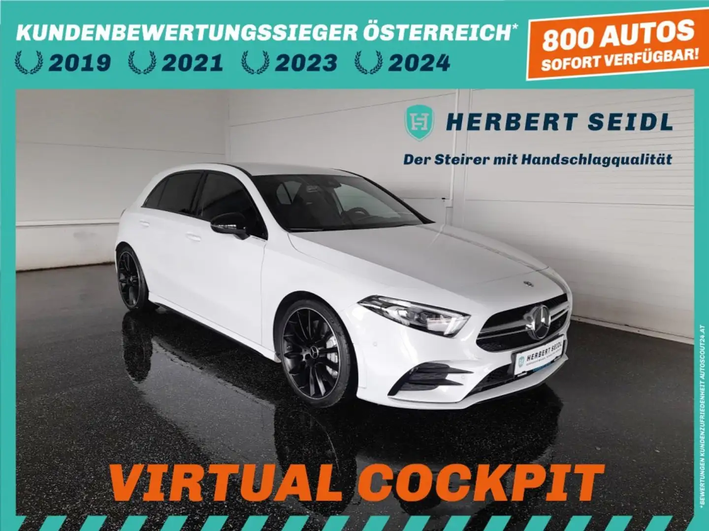 Mercedes-Benz A 35 AMG "NIGHT" 4MATIC Aut. *MULTIBEAM LED / MBUX ERWEITERT / 19 ZOLL / VIRTUELL / NAVI / KAMERA* Weiß - 1