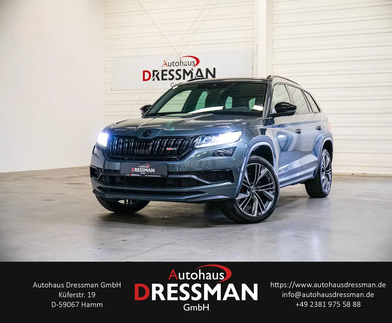 Skoda Kodiaq RS 4x4 ACC LED KAMERA CANTON PANO AHK Сірий - 1