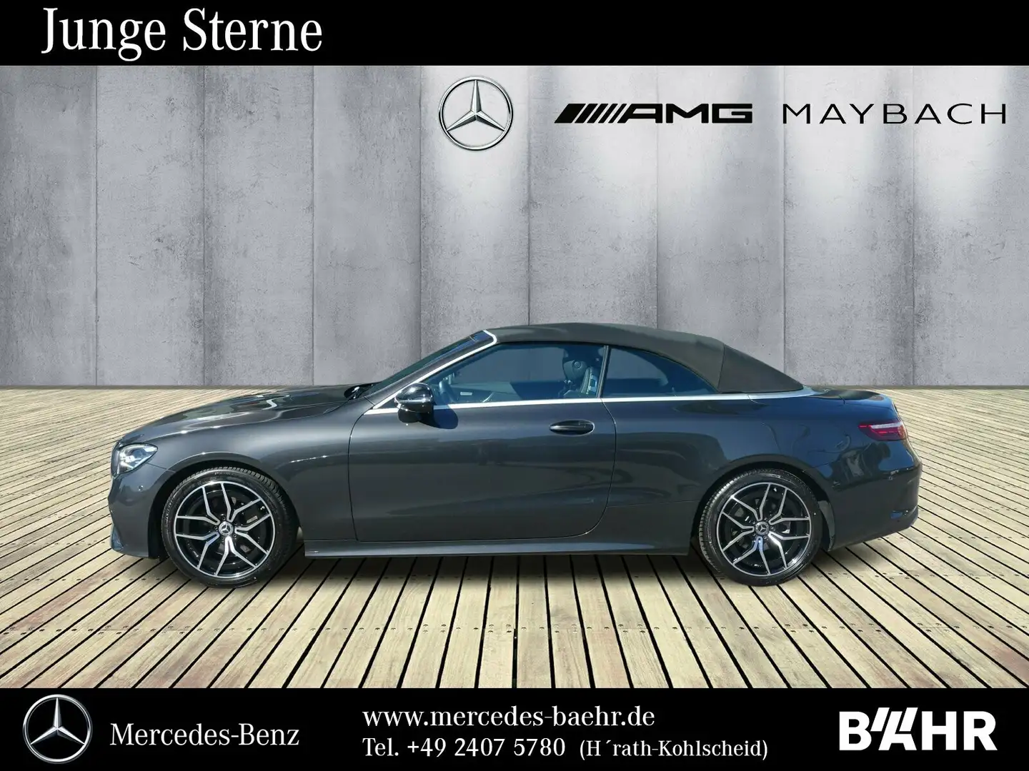 Mercedes-Benz E 200 E 200 Cabrio AMG+Night/MBUX/LED/Airscarf/LMR-19 Grijs - 2