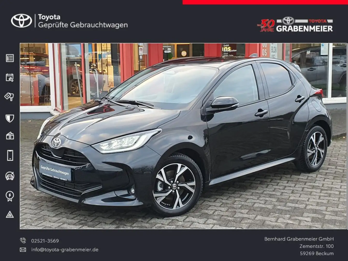 Toyota Yaris Hybrid 116 1.5 VVT-i Teamplayer Noir - 1