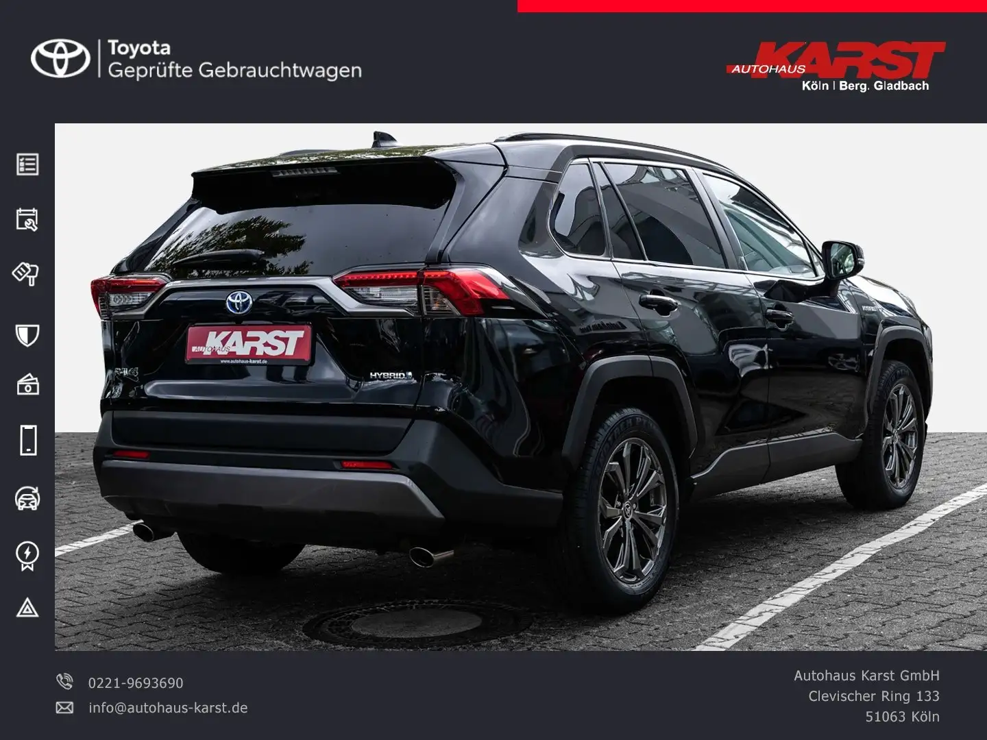 Toyota RAV 4 - 2.5 l Hybrid 4x2 Team D el.Heckkl.PDC Schwarz - 2