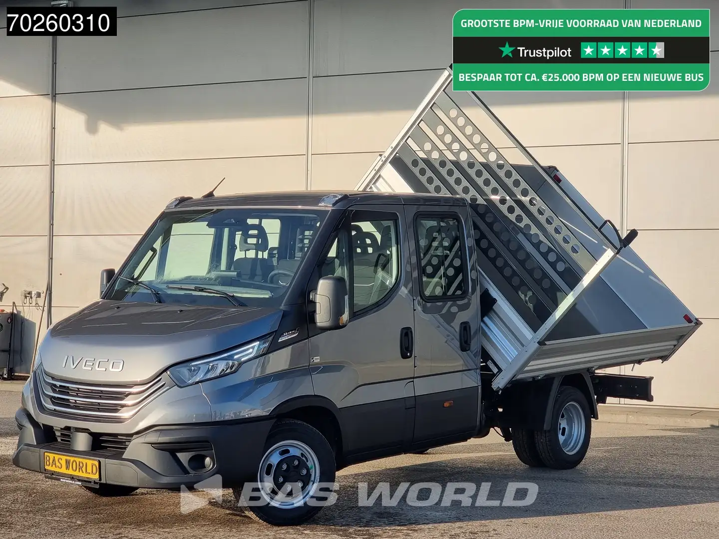 Iveco Daily 35C21 3 zijdige Kipper Dubbel Cabine 210PK 3.0L Du Grijs - 1