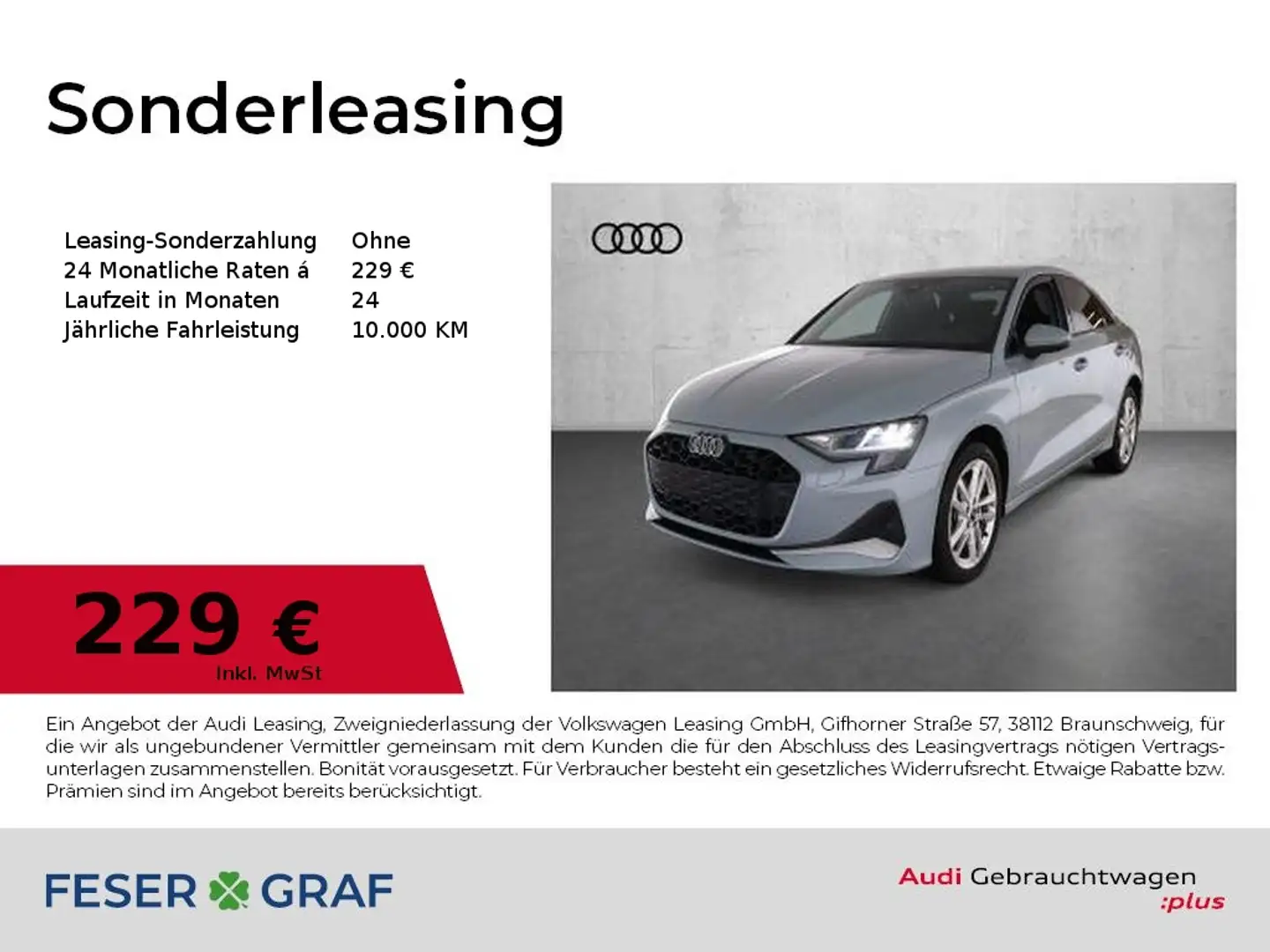 Audi A3 Lim. 30 TFSI advanced S tronic Navi SHZ RFK Grau - 1