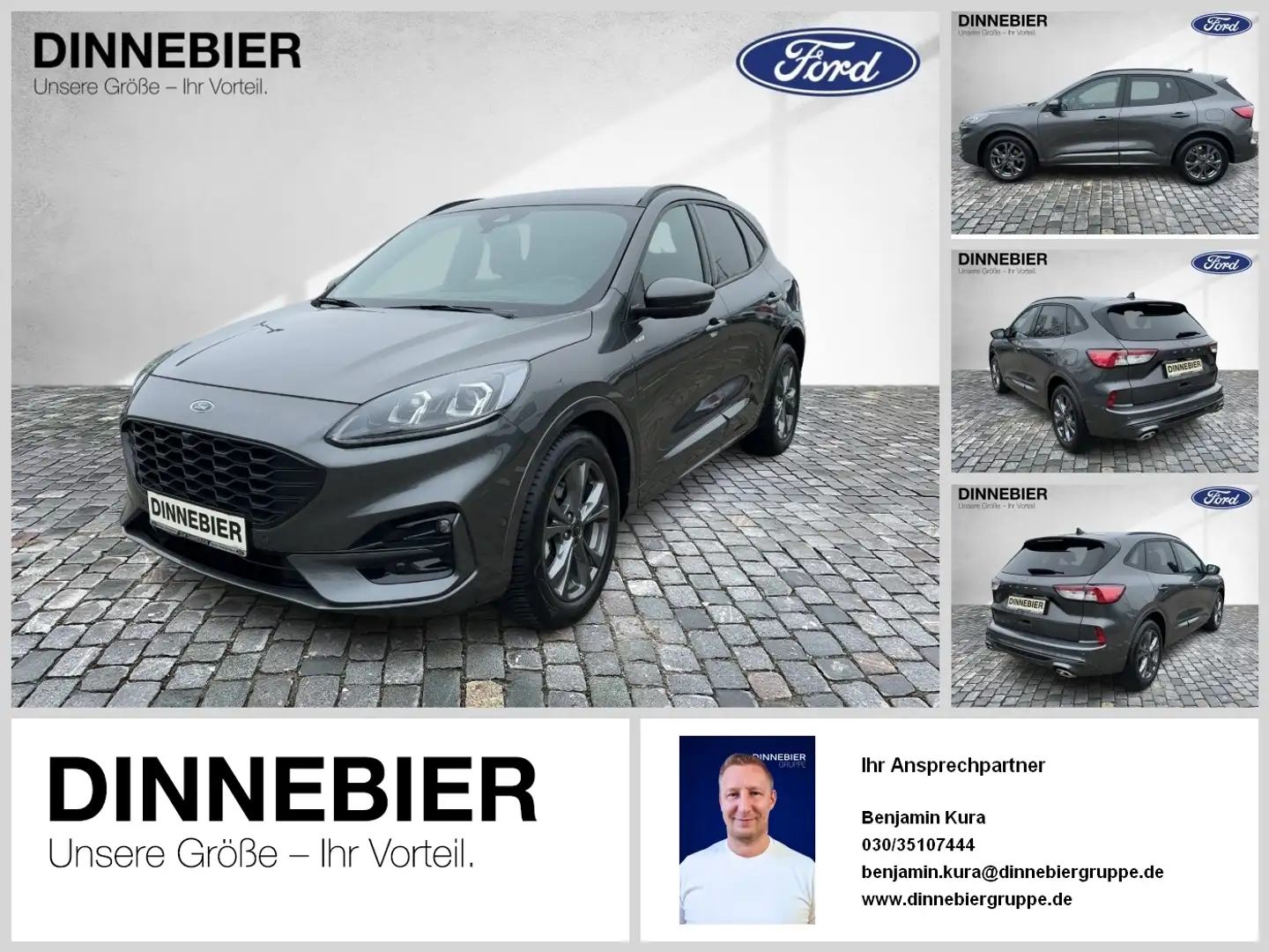 Ford Kuga ST-Line X LED+AHK+Glasdach+Kamera+SHZ Gris - 1