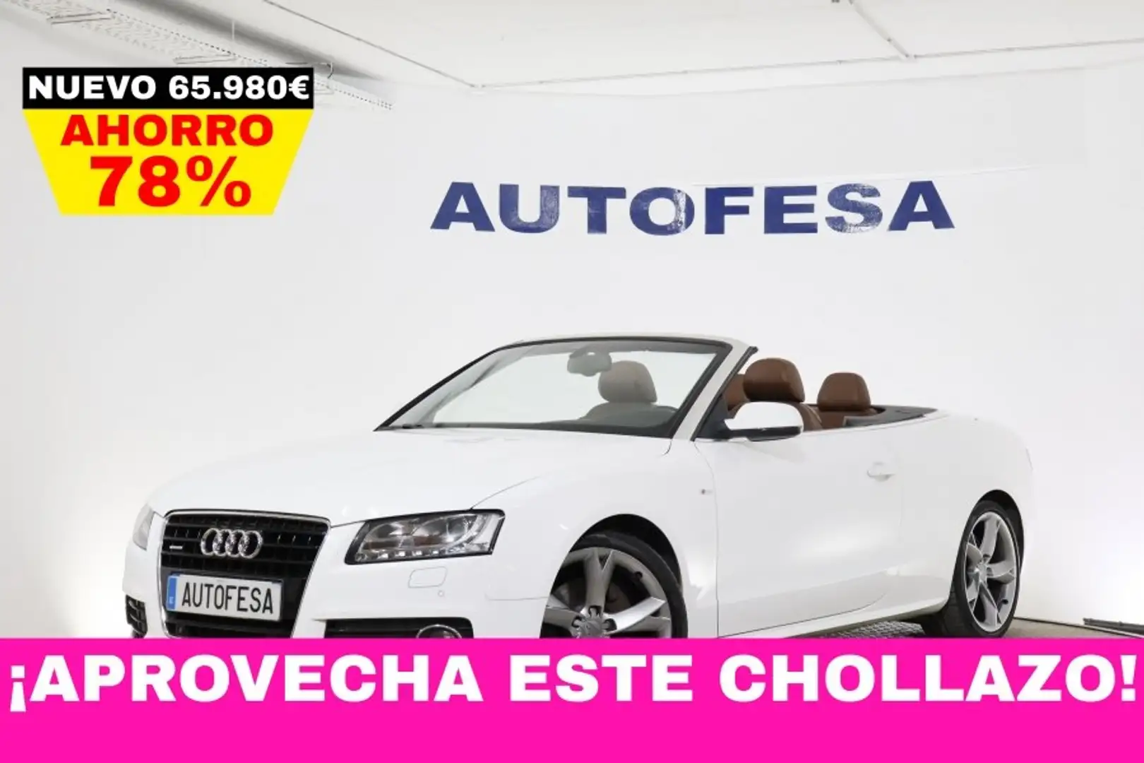 Audi A5 CABRIO 3.0 TDI S LINE QUATTRO AUTO 240cv 2P # CUER Blanco - 1