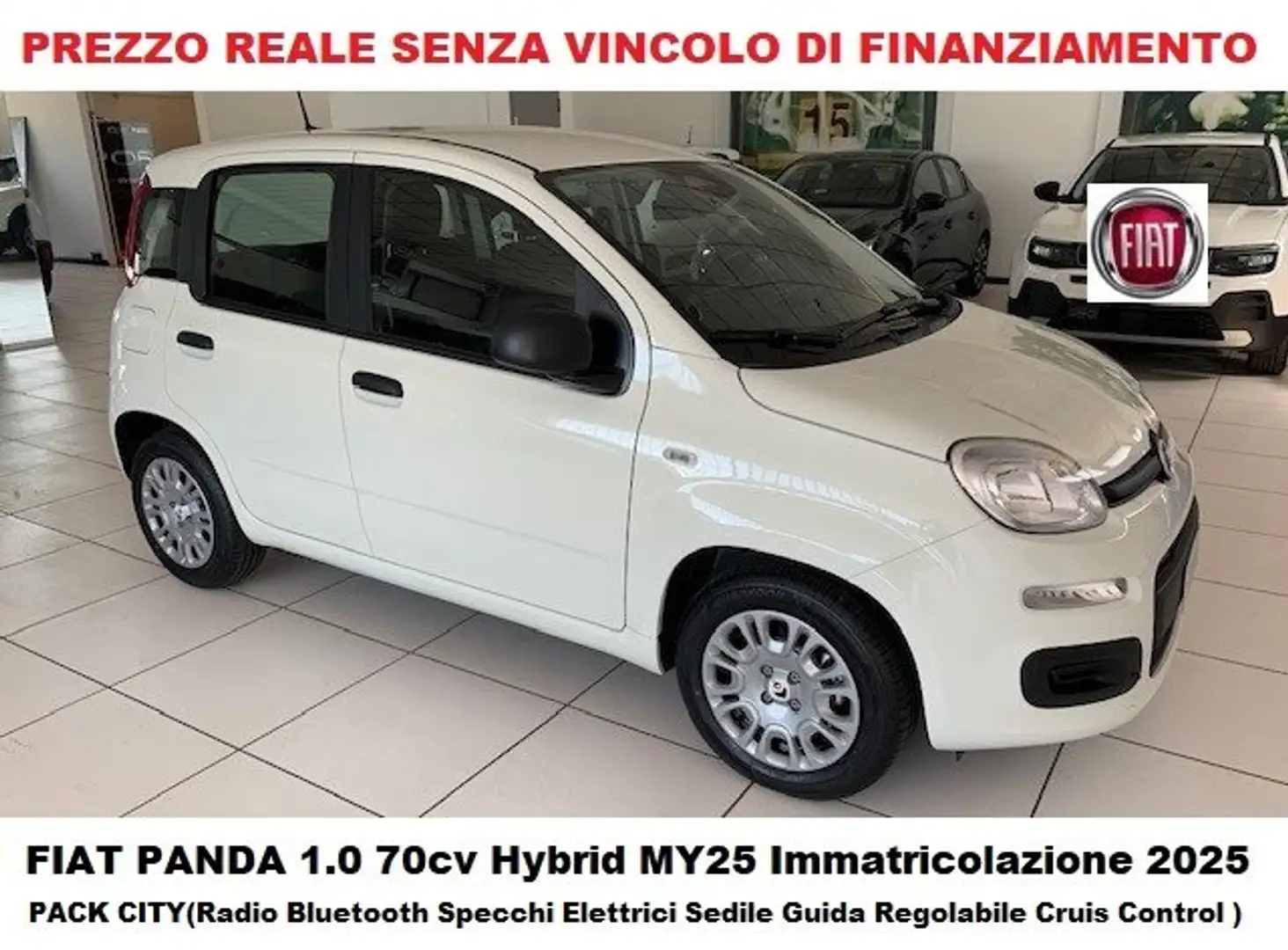 Fiat Panda 1.0 70cv Hybrid "KM0" MY25 PACK CITY Wit - 1
