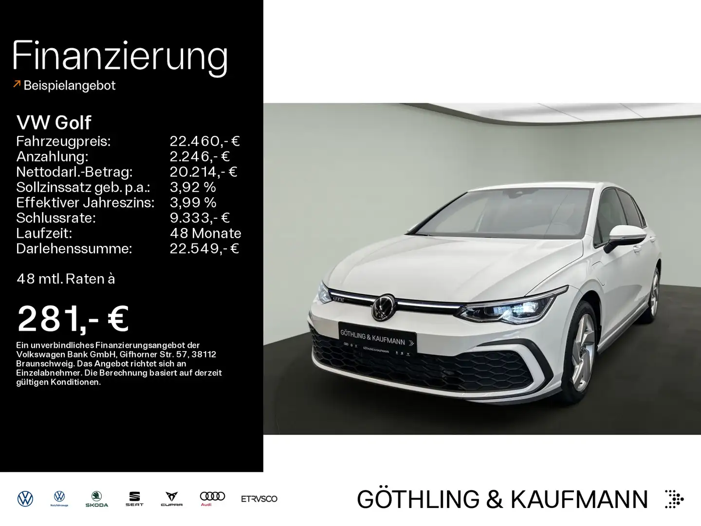 Volkswagen Golf GTE GTE 1.4 eHybrid 180kW*NAVI*SHZ*SPUR*PDC*LED Blanc - 1