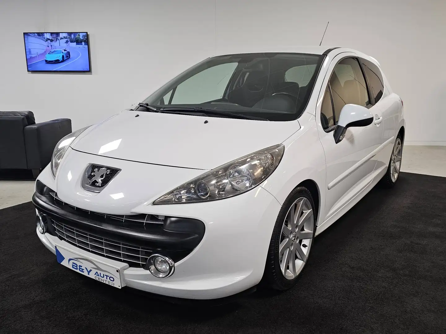 Peugeot 207 RC 1.6 Turbo 174 pk- Leder -Airco - Cruise control Wit - 1