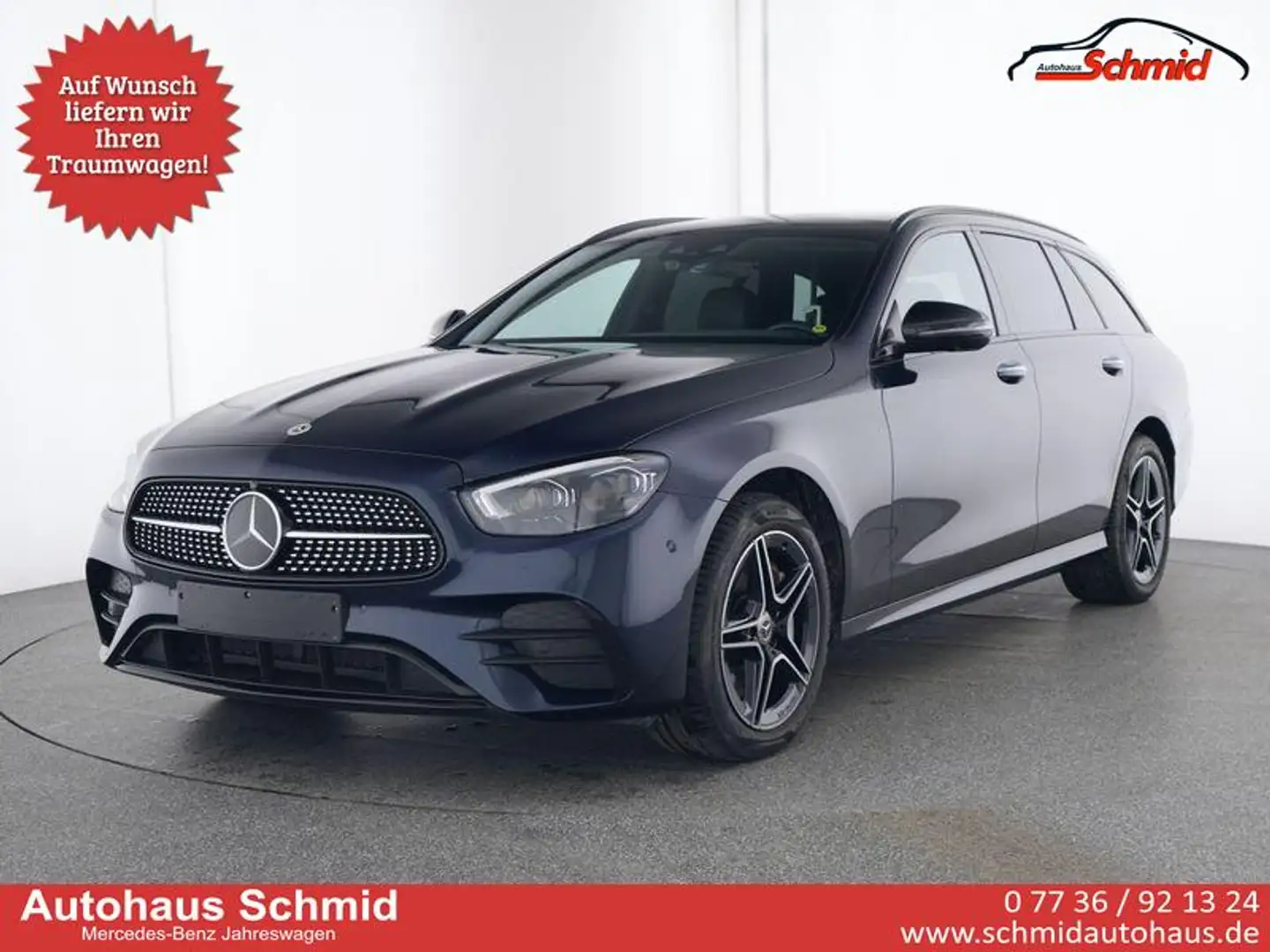 Mercedes-Benz E 300 T-Modell T de, 4 Matic, AMG line, Head-up, AHK,... Blauw - 1