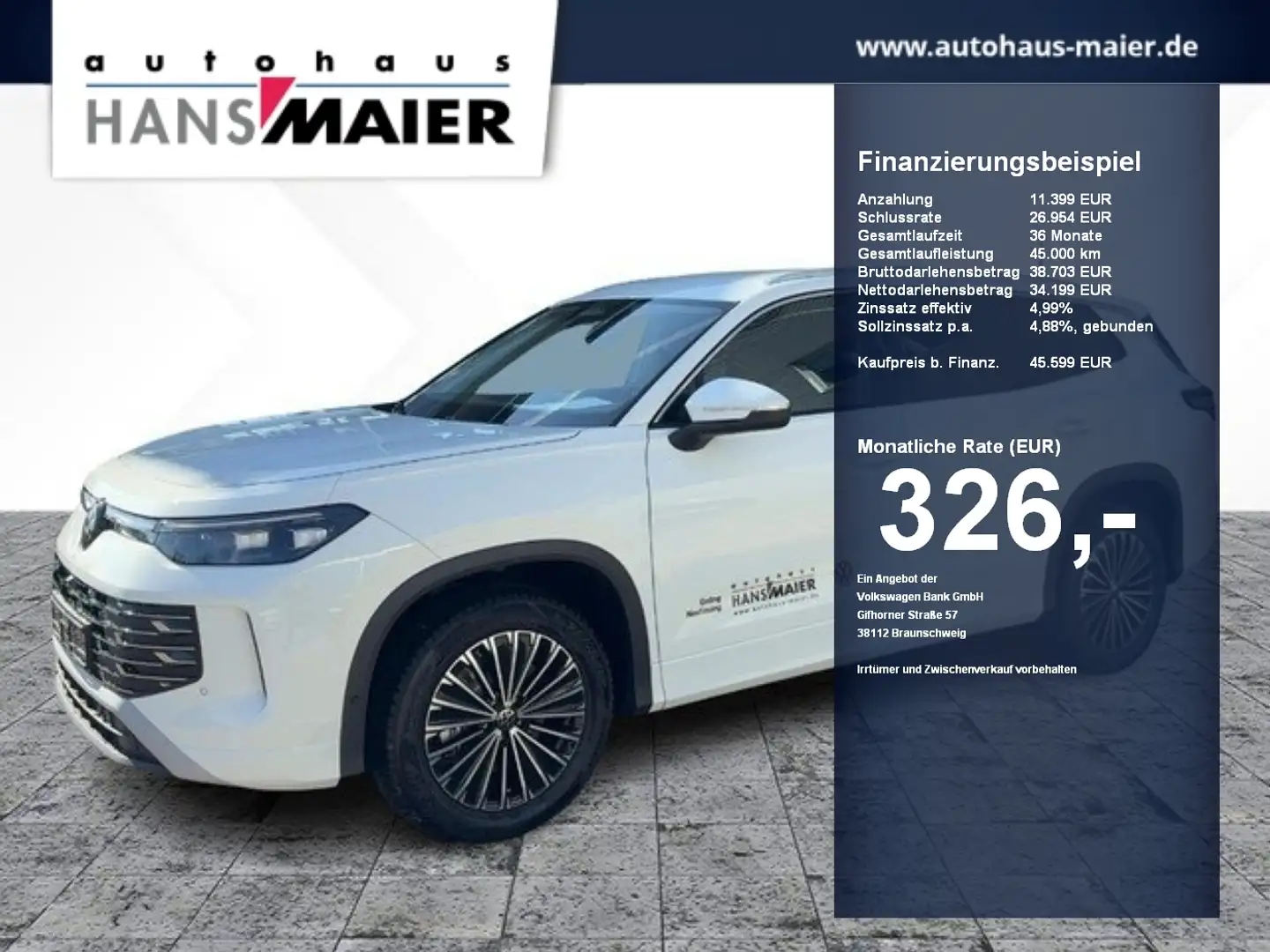 Volkswagen Tayron Elegance 1.5 eTSI DSG 7Sitze VC Navi Weiß - 1