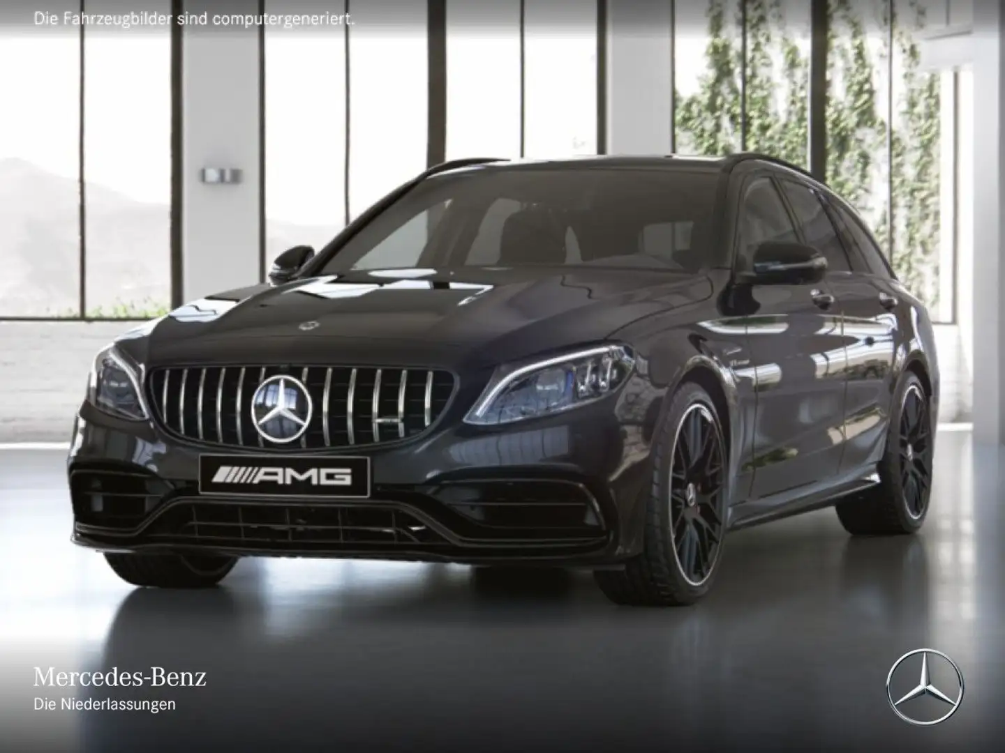 Mercedes-Benz C 63 AMG C 63 S T-Modell NIGHT+DRIVERS+PANO+360+MULTIBEAM Schwarz - 2