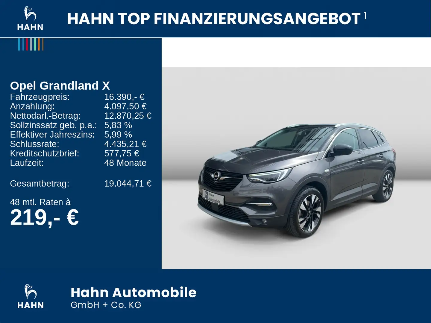 Opel Grandland X 1.2Turbo Innovation Aut AHK Cam Navi Gris - 2