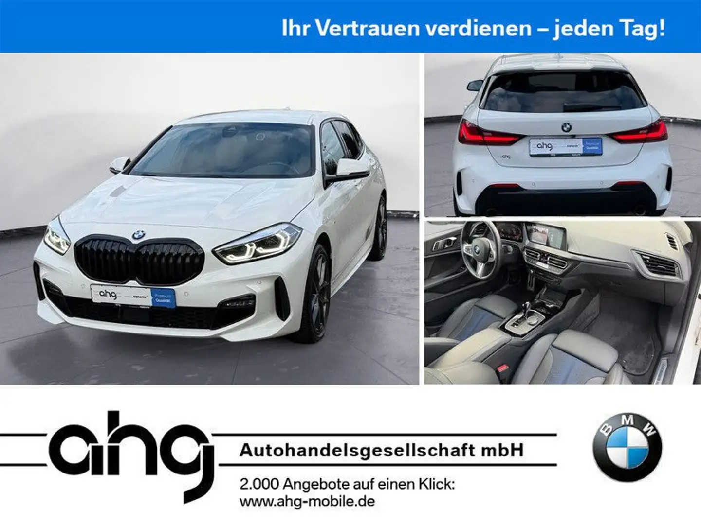 BMW 120 i M Sport Navi Klima PDC Kamera HiFi Sportsit Weiß - 1