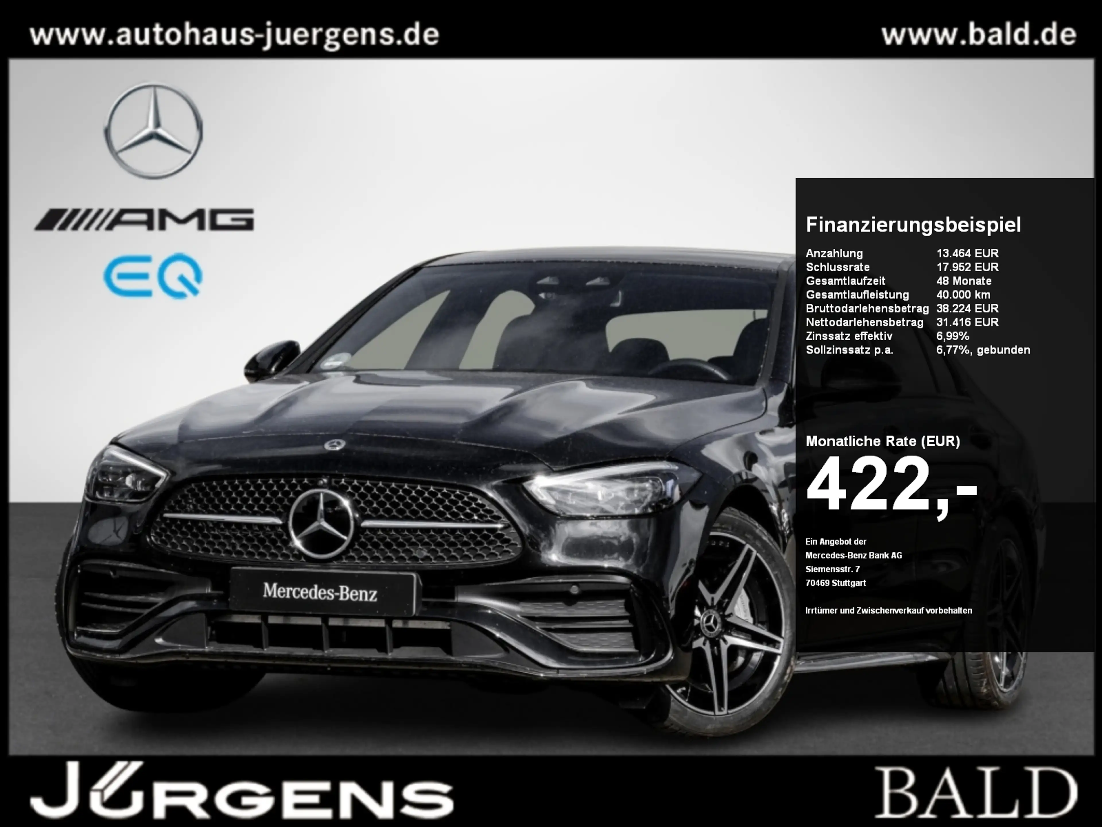 Mercedes-Benz C 180 AMG-Sport/Pano/360/Burm/StdHz/DIGITAL/Memo