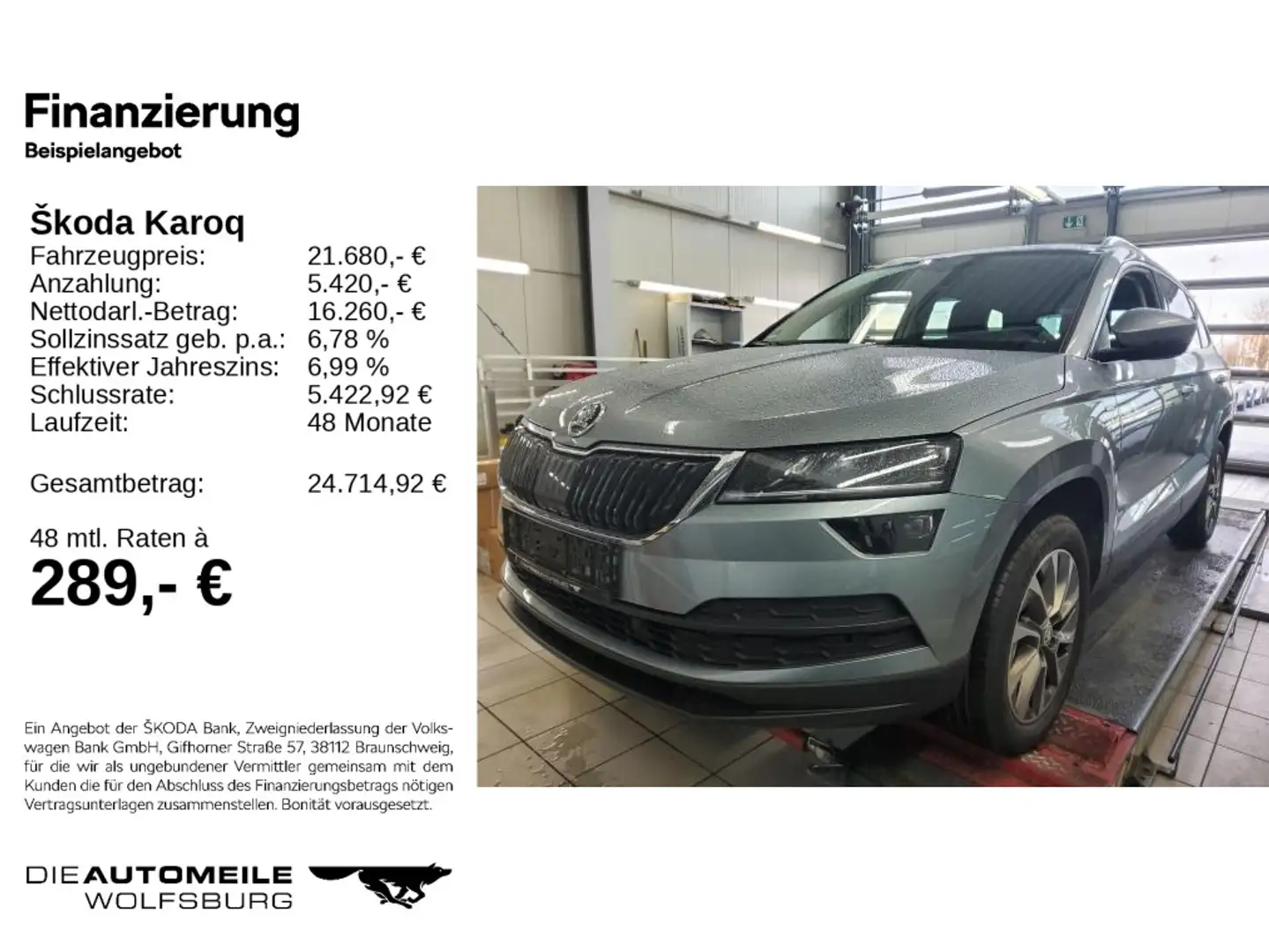 Skoda Karoq 1.0 TSI Clever Rückkam/Tempo/Sitzhzg Grau - 2