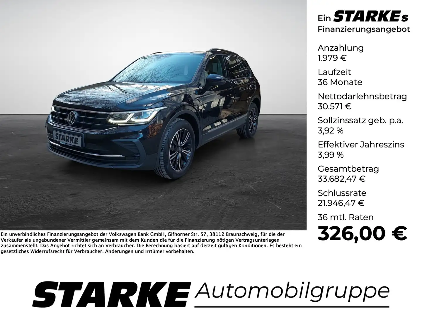 Volkswagen Tiguan 1.4 TSI DSG eHybrid Life Schwarz - 1