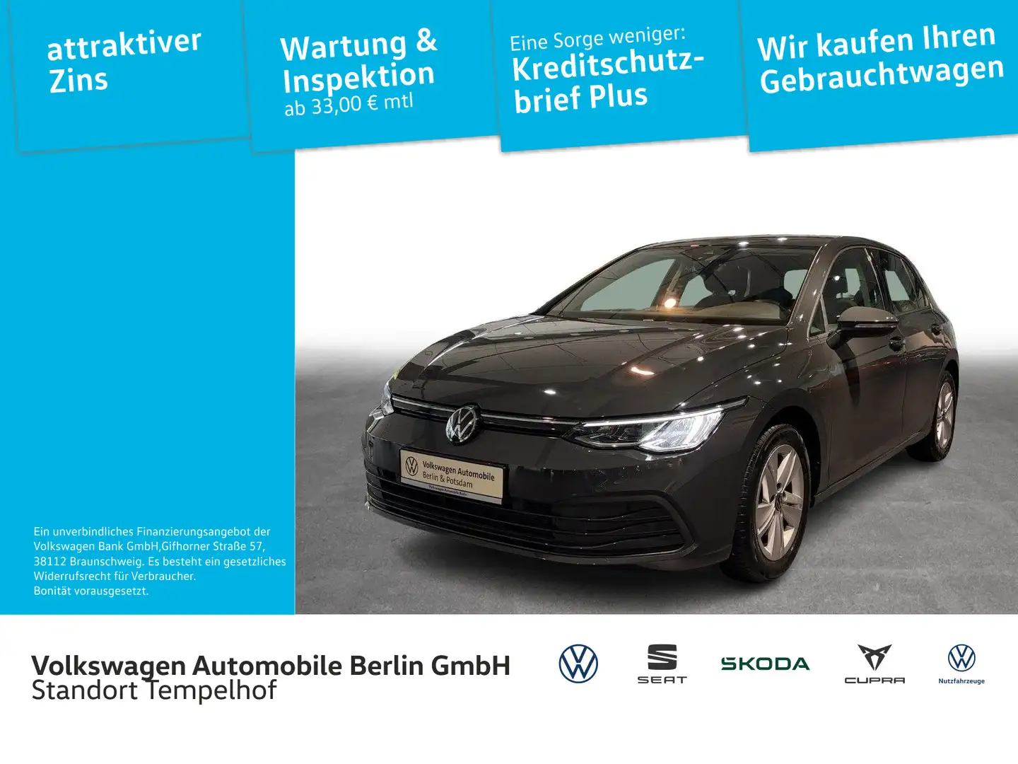 Volkswagen Golf VIII 1.5TSI LIFE App-Connect LED PDC Gris - 1