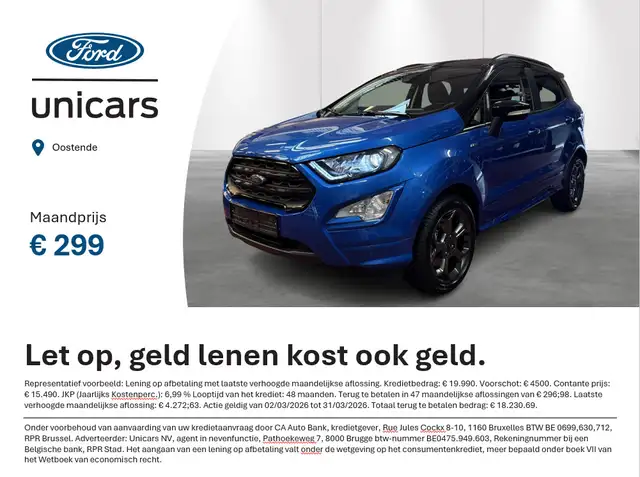 Ford EcoSport 1.0i EcoBoost 92kW ST-Line