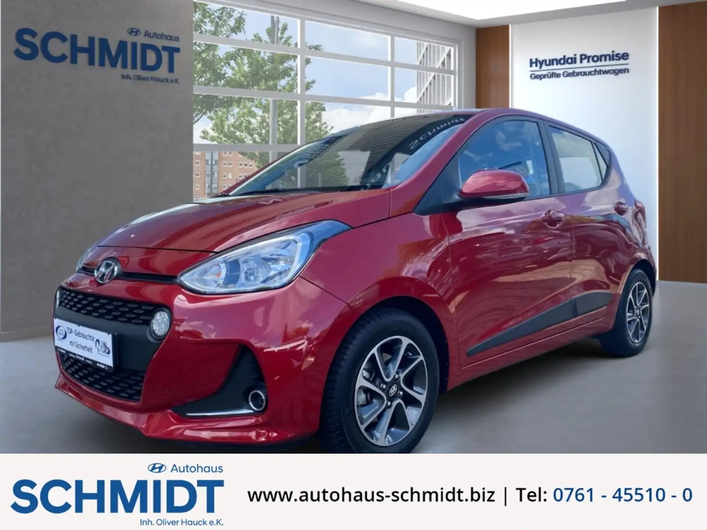 Hyundai i10 Style 1.2 Apple CarPlay Android Auto DAB SHZ Lenkr Rojo - 1