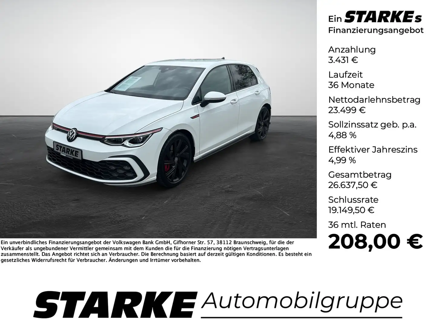 Volkswagen Golf GTI 2.0 TSI DSG Blanc - 1