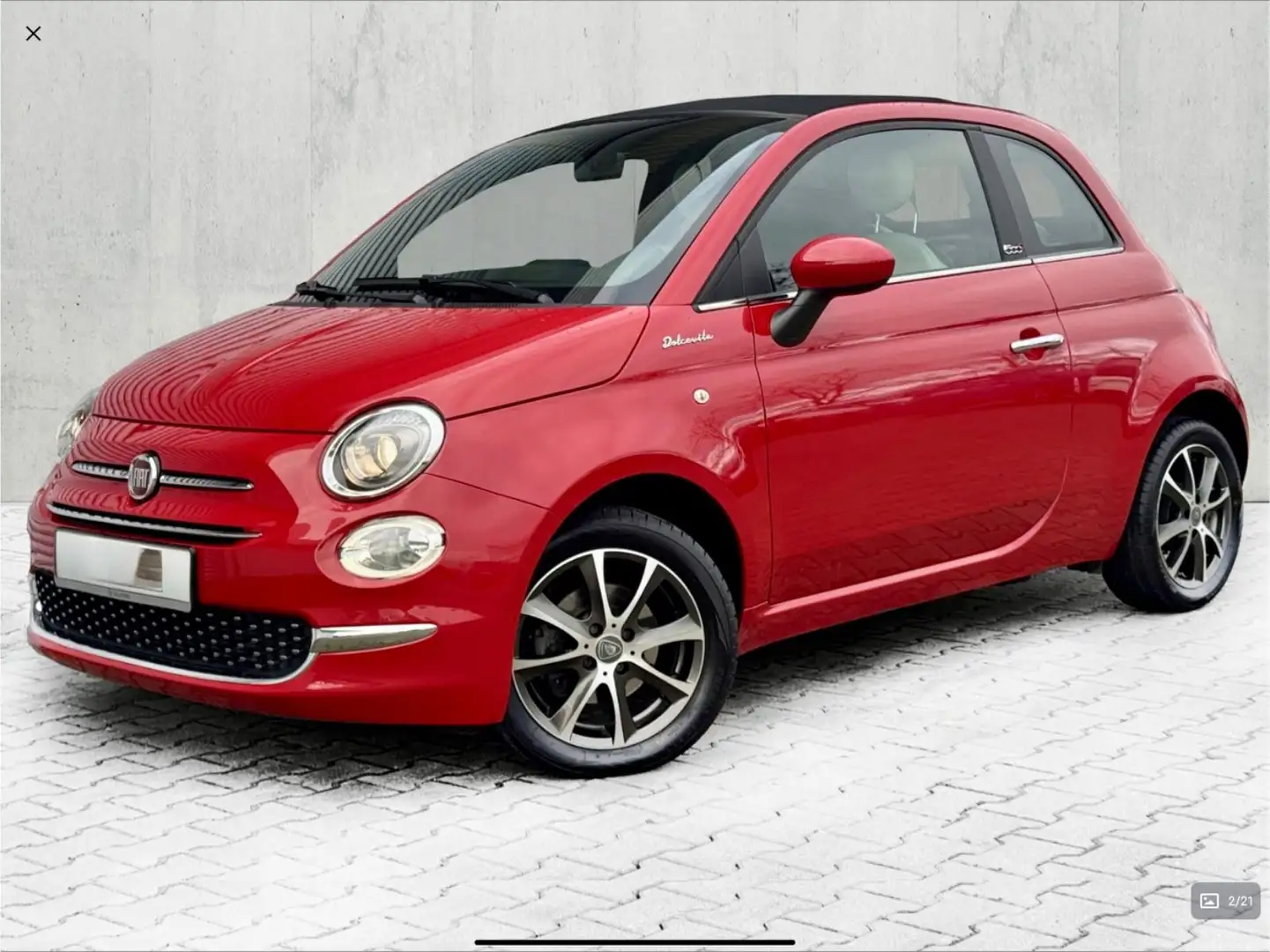Fiat 500C DOLCEVITA*500C*top Zustand*Apple*Android*PDC Rojo - 1