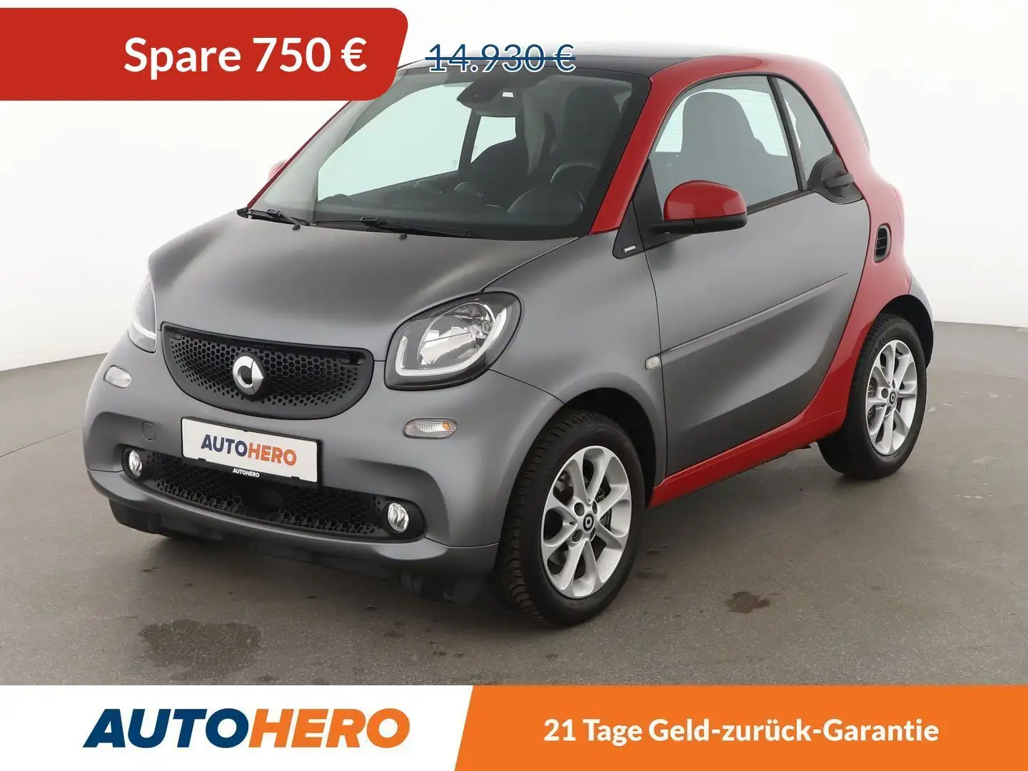 smart forTwo 0.9 Turbo passion*SHZ*TEMPO*PANO*GARANTIE* Gris - 1